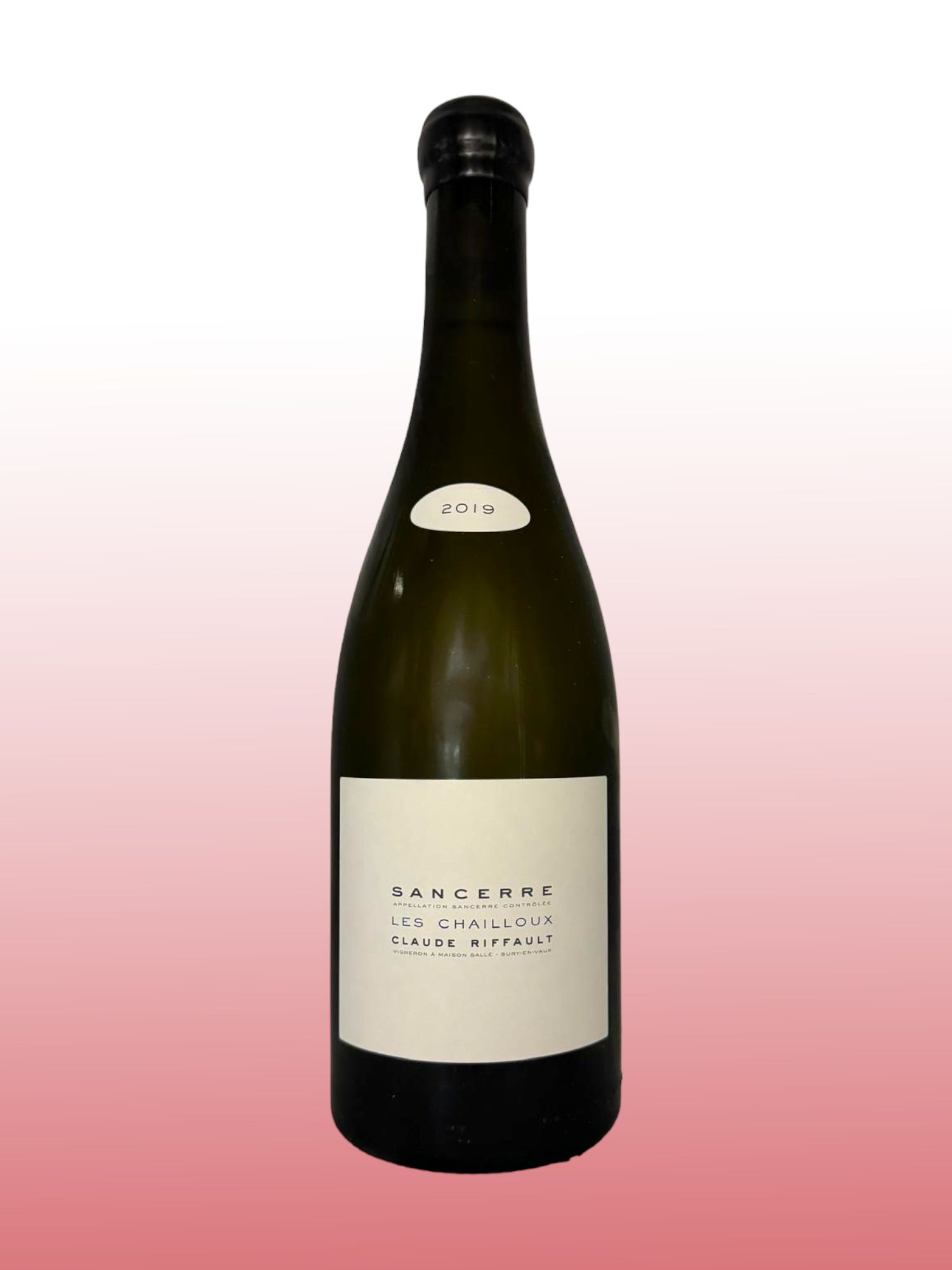 Eine Flasche 2019 Les Chailloux Sancerre Blanc Wein.